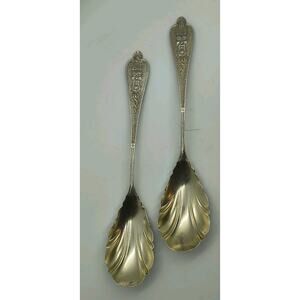 ANTIQUE .800 Solid Silver 2.1 OZ Danish(?) Satyr Motif Pair Of Spoons